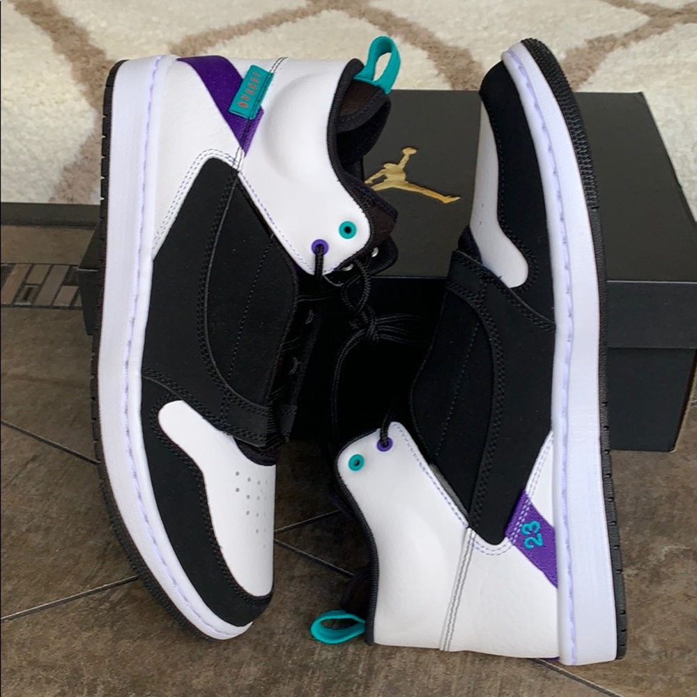 JORDAN FADE-AWAY BLACK/TURBO GREEN-WHITE MEN’S - Picture 6 of 16
